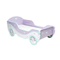 Charming Princess Car-Themed Toddler Bed in Purple and Mint